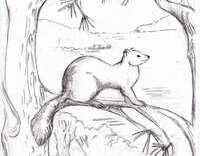 Эскиз светильника с цветным стеклом